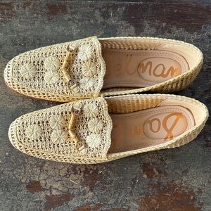 Woven Beige Loafers